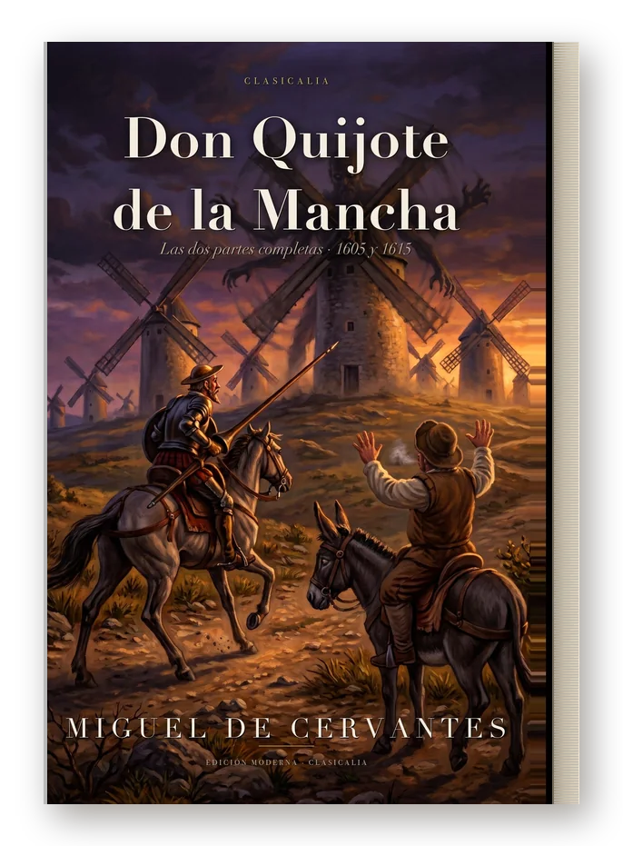 Edición en papel de Don Quijote de la Mancha